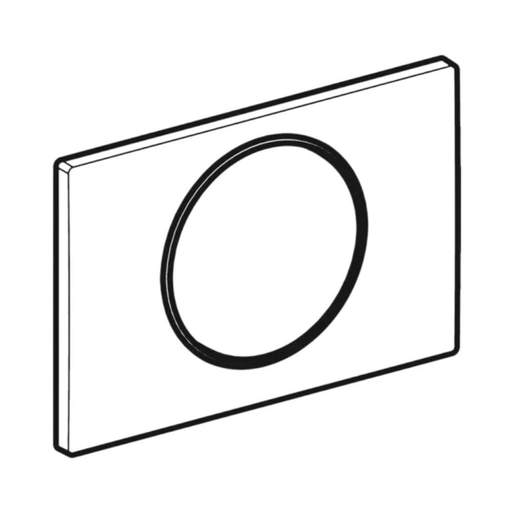 Geberit Sigma10 Round nyomólap öblítés - stop, fényes króm/matt fekete, easy - to - clean bevonat (G115.758.14.5)