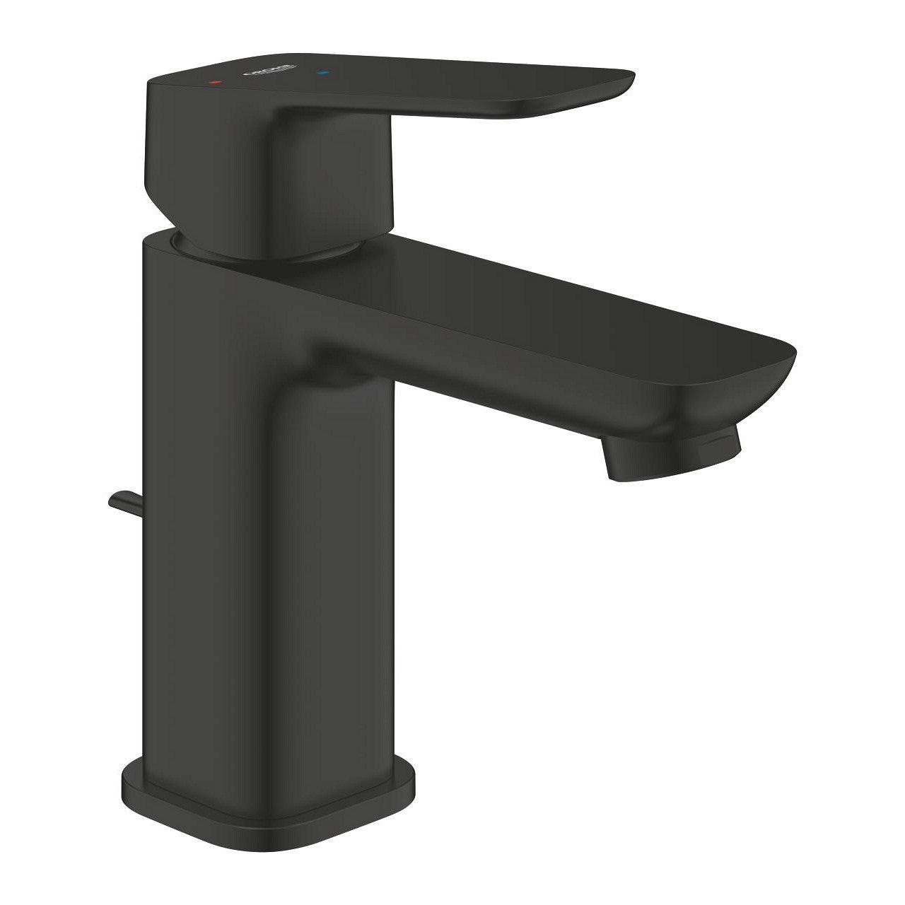 Grohe Cubeo mosdó csaptelep, húzórudas leeresztővel, hidegindítás, S - es méret, matt fekete (1017302430)