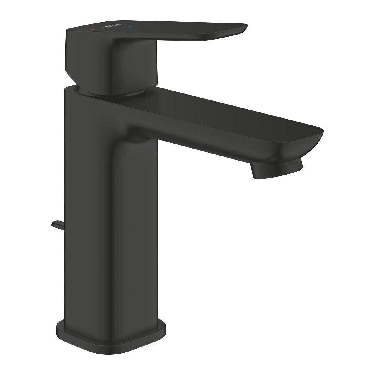 Grohe Cubeo mosdó csaptelep, húzórudas leeresztővel, hidegindítás, M - es méret, matt fekete (1017562430)