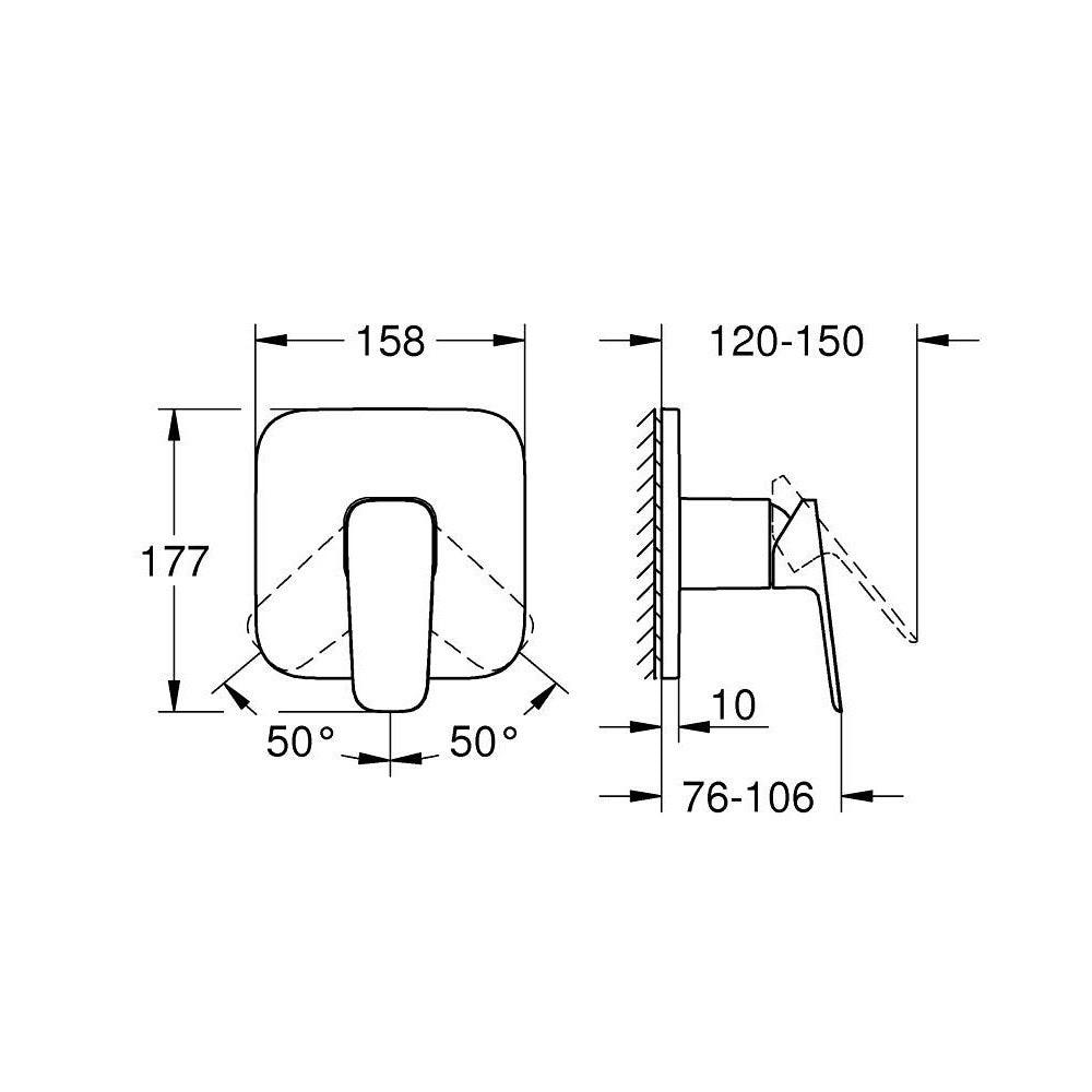 Grohe Cubeo zuhany csaptelep, színkészlet (1017770000)