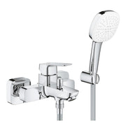Grohe Cubeo zuhany csaptelep + Tempesta Cube 110 zuhanyszett fali zuhanytartóval (1018140000)