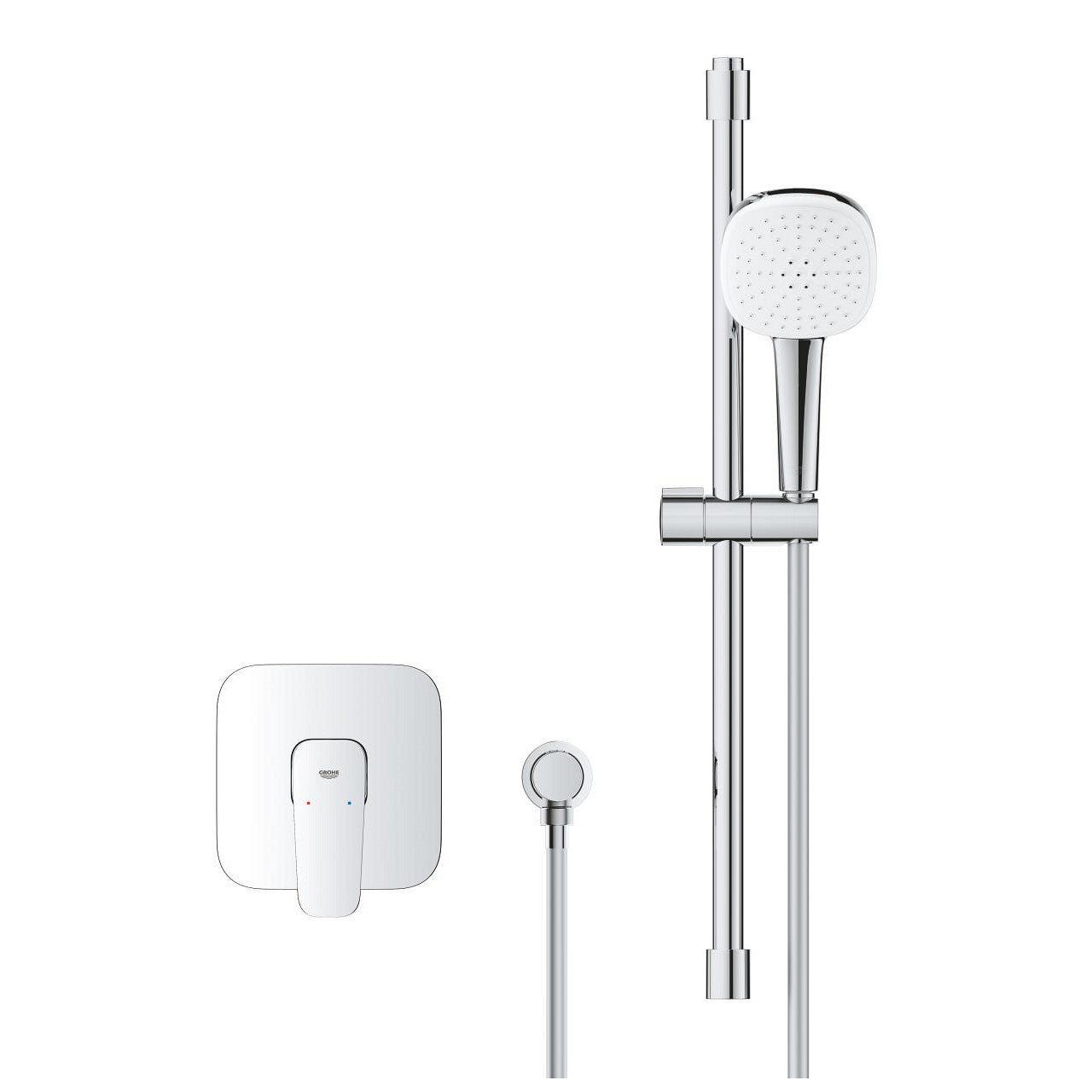 Grohe Cubeo zuhany csaptelep, színkészlet + Tempesta Cube 110 zuhanyszett (1053350000)