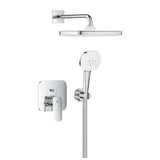 Grohe Cubeo zuhany csaptelep, színkészlet + Tempesta Cube kézi és fejzuhany (1053360000)