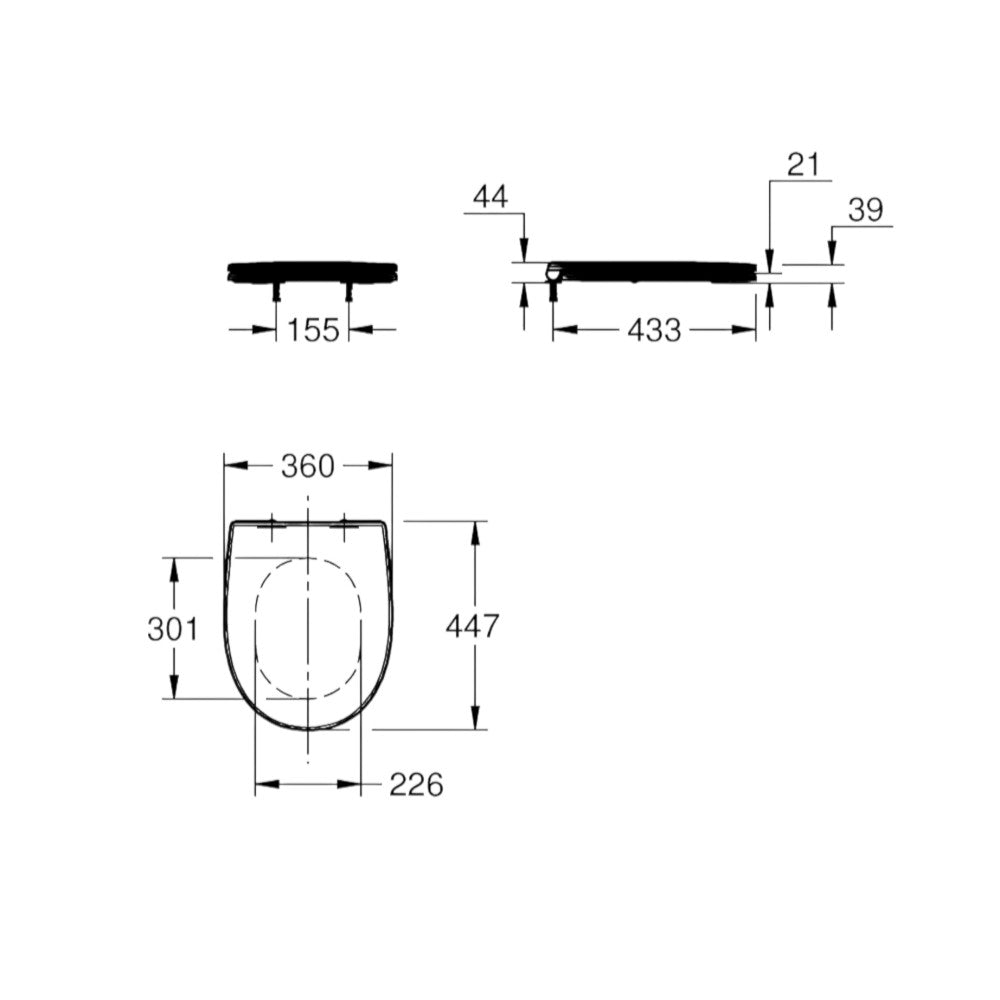 Grohe Bau Ceramic WC ülőke, lecsapódásgátlóval, Slim (112946SH00).
