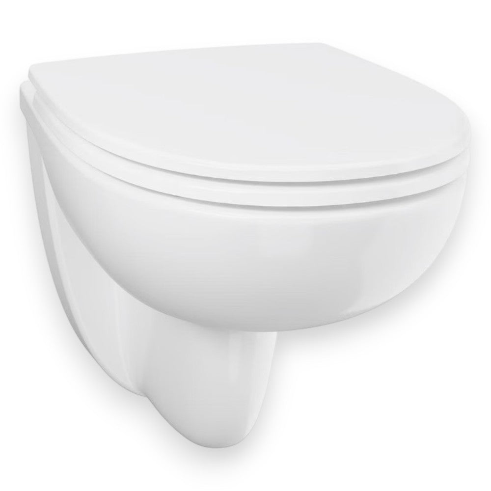 Grohe Bau Ceramic WC csésze, fali, perem nélküli + WC ülőke lecsapódásgátlóval (112949SH00)
