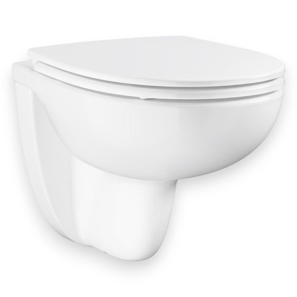 Grohe Bau Ceramic WC csésze, fali, perem nélküli + WC ülőke lecsapódásgátlóval (112949SH00)