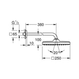 GROHE Tempesta Cube fejzuhany szett, 380 mm, 1 funkciós-4