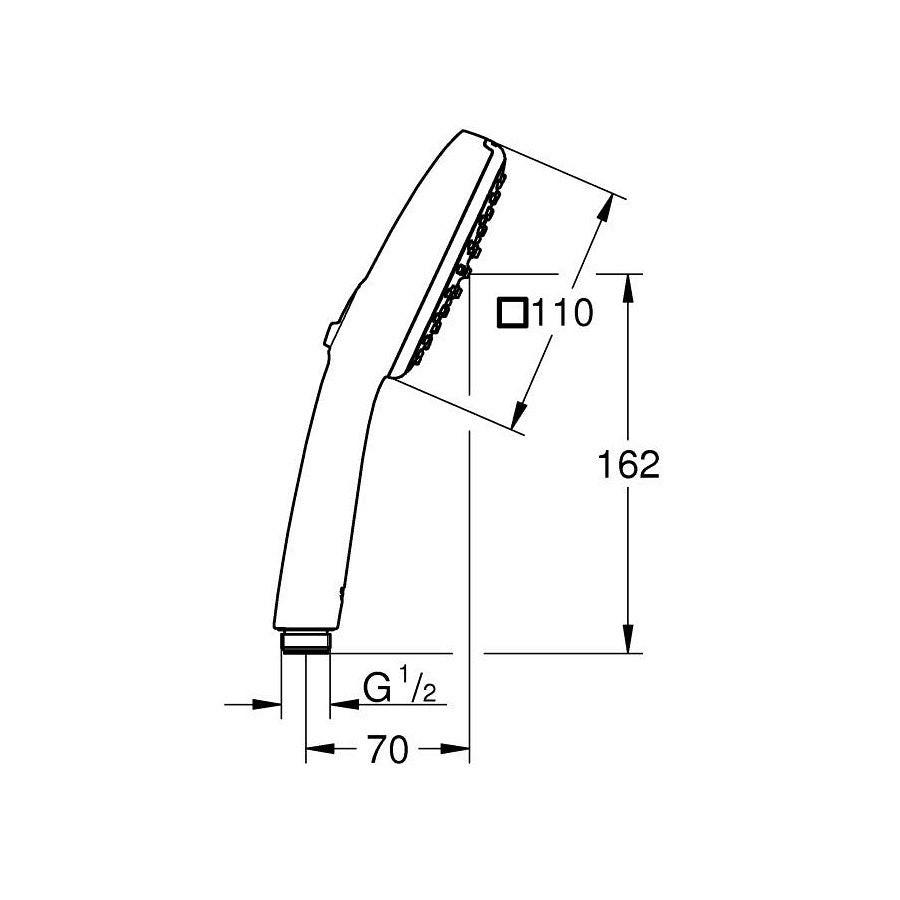 Grohe Tempesta Cube 110 kézizuhany 2 funkciós
