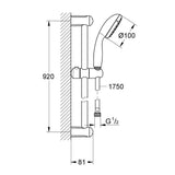 Grohe Tempesta 100 rudas zuhanyszett 900mm-es, 1 funkciós kézizuhannyal-2