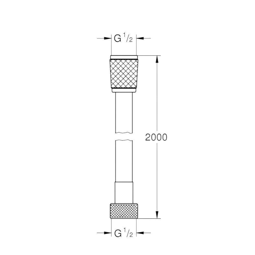 Grohe Relexaflex zuhanygégecső, 200 cm, (28155002)