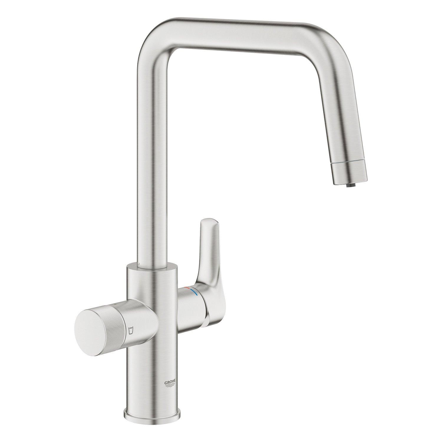 Grohe Blue Pure Eurosmart U - kifolyós vízszűrős csaptelep, szín: SuperSteel (30583DC0)