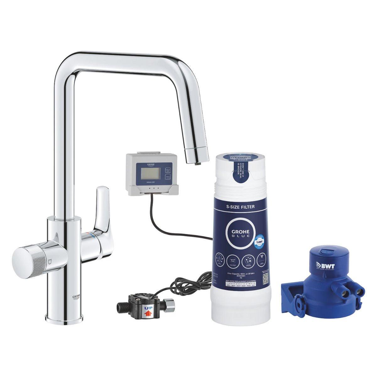 Grohe Blue Pure Eurosmart U - kifolyós kezdőkészlet S - es méretű filterrel, króm (30584000)
