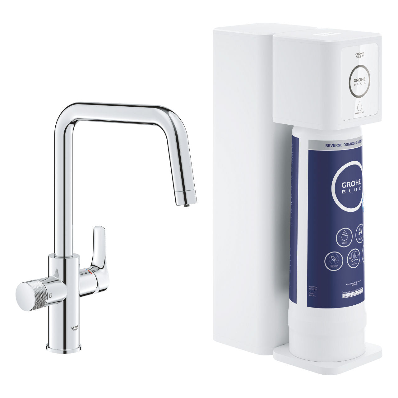 Grohe Blue Pure Eurosmart U-kifolyós kezdőkészlet fordított ozmózis szűrővel (30586000)