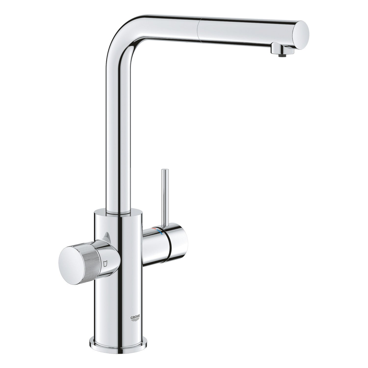 Grohe Blue Pure Minta L-kifolyós vízszűrős csaptelep kihúzható fejjel, króm (30590000)