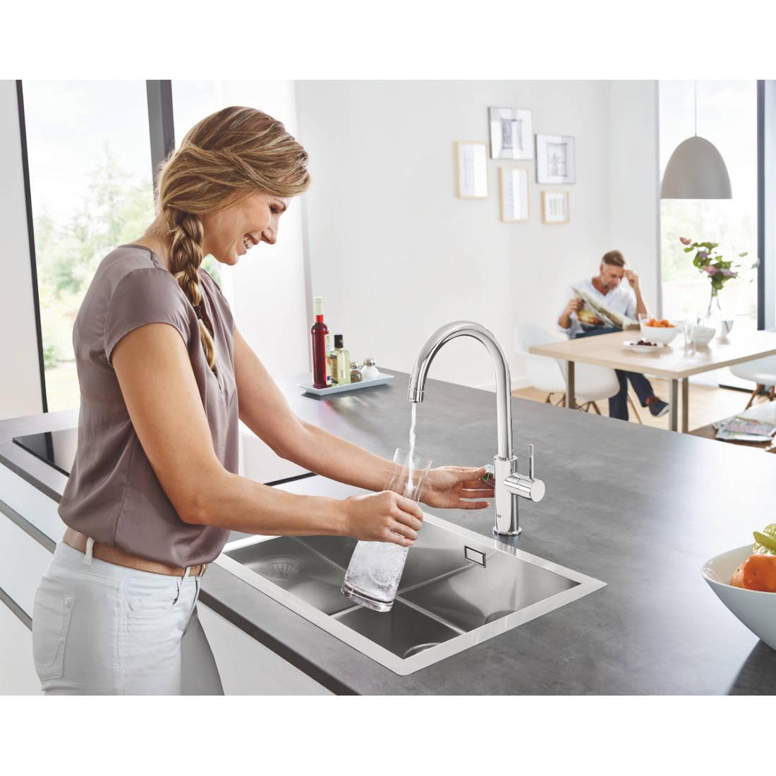 Grohe Blue Home C - kifolyós kezdőkészlet S - es méretű filterrel, króm (31455001)