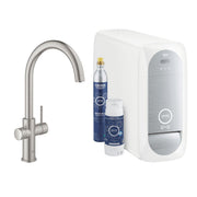 Grohe Blue Home C - kifolyós kezdőkészlet S - es méretű filterrel, szín: SuperSteel (31455DC1)