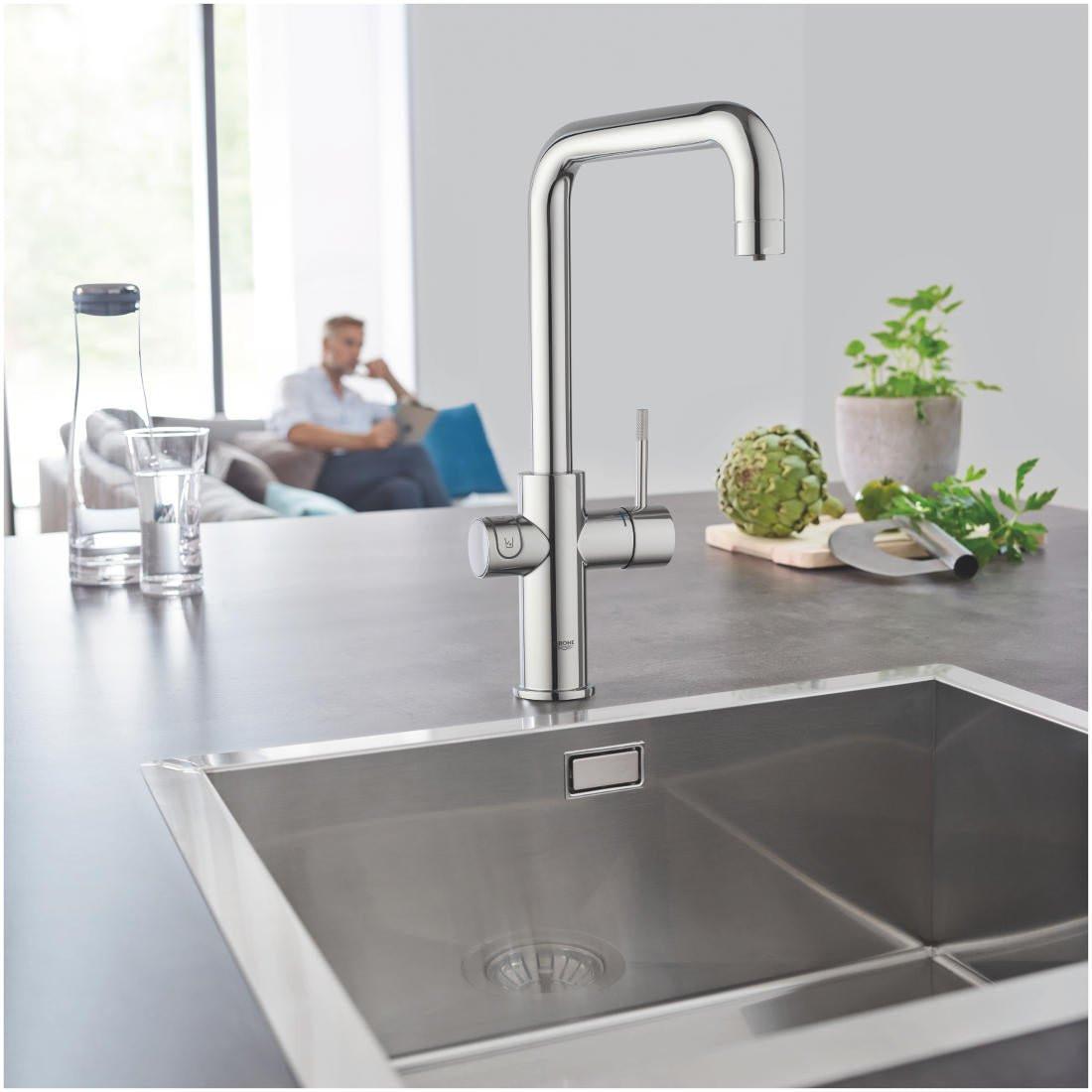 Grohe Blue Home U - kifolyós kezdőkészlet S - es méretű filterrel, króm (31456001)
