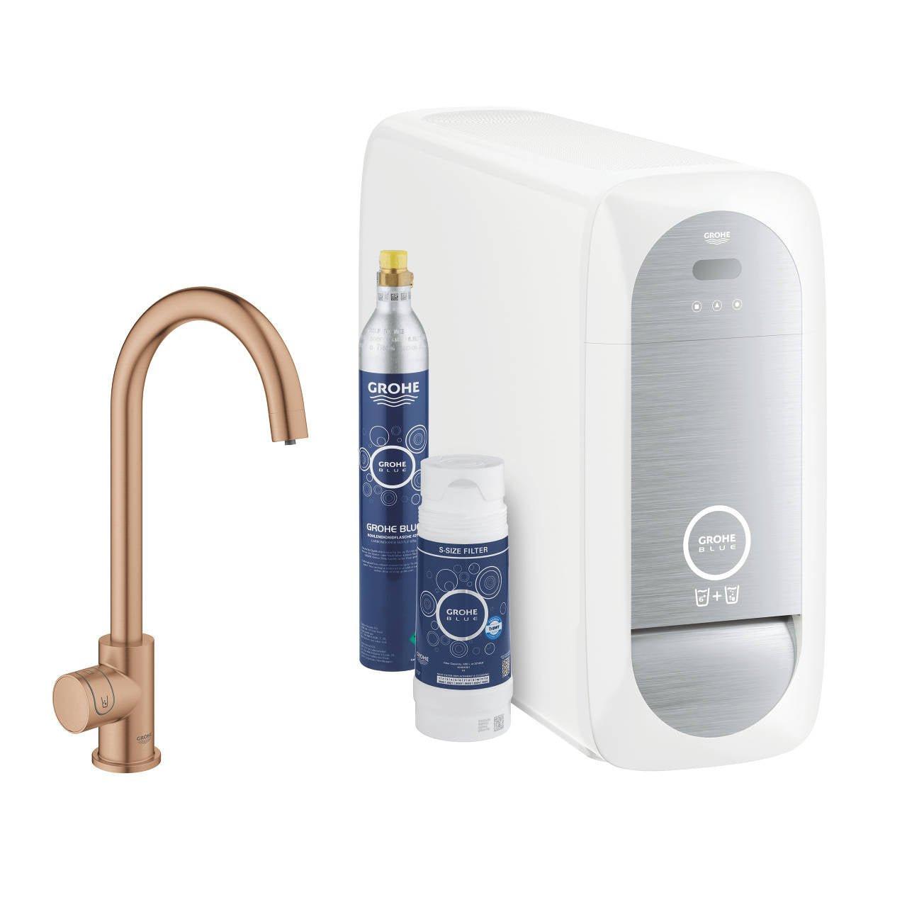 Grohe Blue Home Mono C - kifolyós kezdőkészlet, Brushed Warm Sunset (31498DL1)