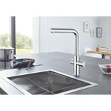 Grohe Blue Home L-kifolyós kezdőkészlet S-es méretű filterrel, kihúzható fejjel, króm (31539000)