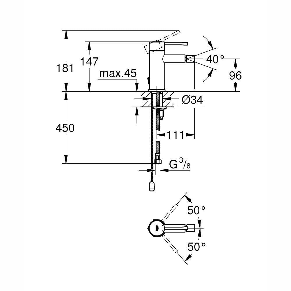 Grohe Essence bidé csaptelep (32934001)