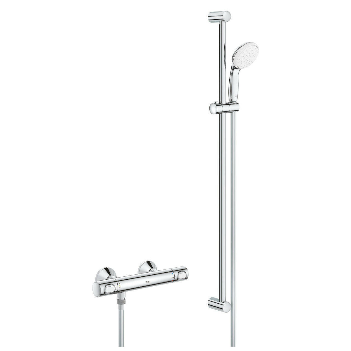 Grohe Grohtherm 500 termosztátos zuhany csaptelep, zuhanyszettel (Tempesta zuhanyfej, 900mm tartó)-1