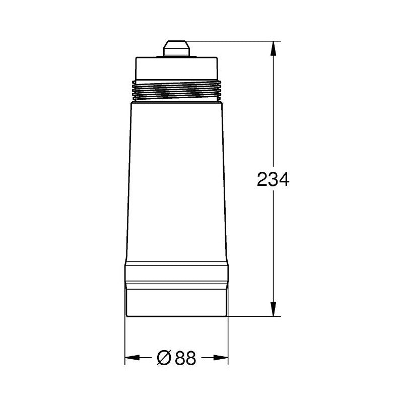 Grohe Blue S-méretű szűrőfilter (40404001) - méretrajz