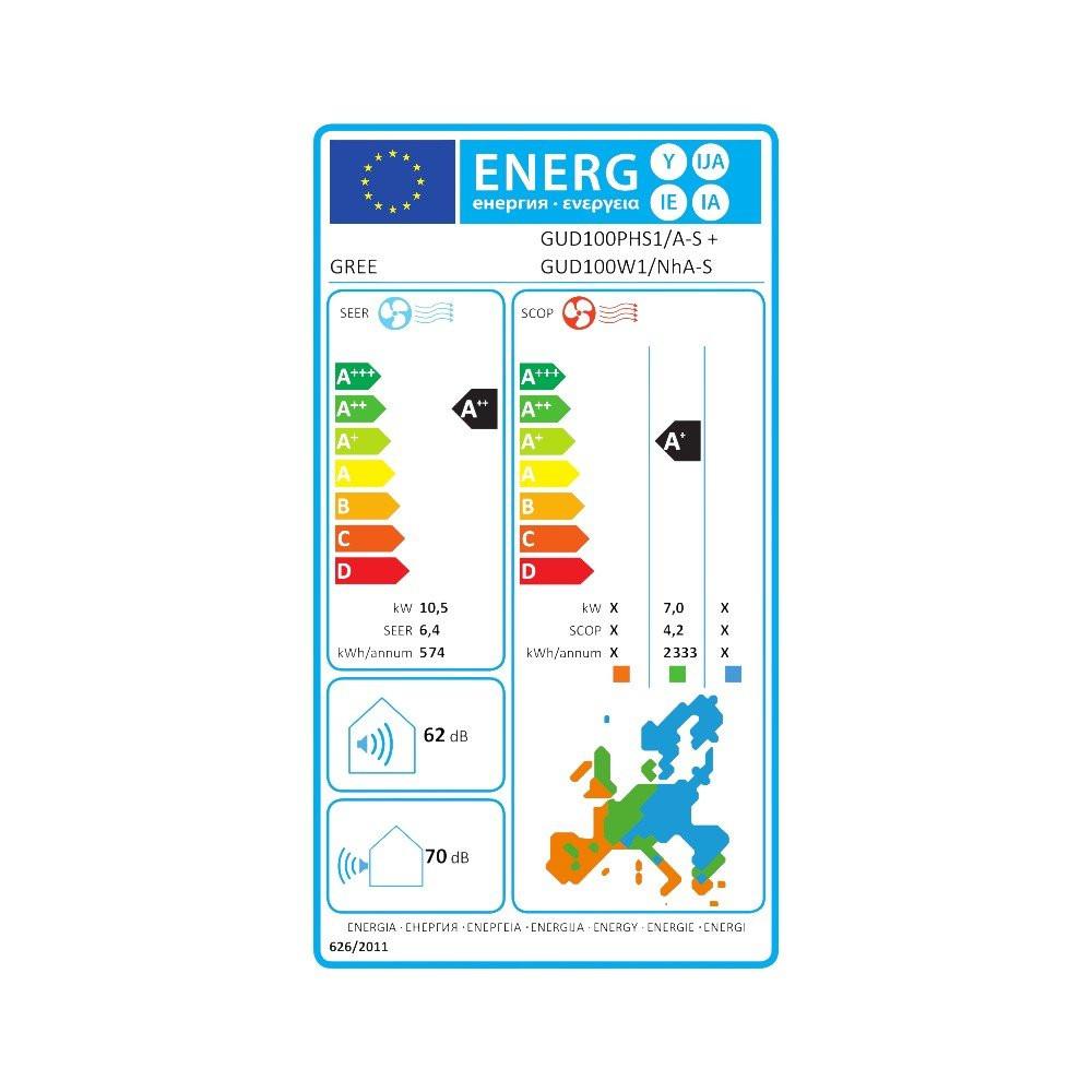 Gree mono split klíma szett légcsatornás 10.5 kW (GUD100PHS1/A - S)