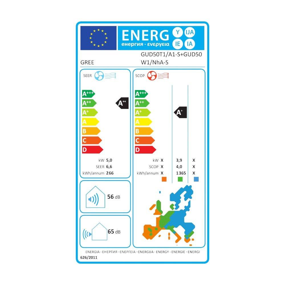 Gree mono split klíma szett kazettás 5.0 kW (GUD50T1/A1 - S)
