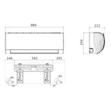 Gree Comfort Pro mono split klíma szett 2.7 kW (GWH09ACCXB-K6DNA1G) - méretrajz