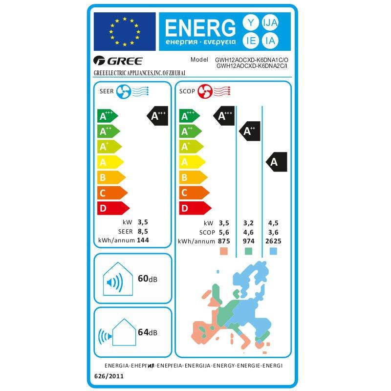 Gree Smart one mono split klíma szett 3.5 kW (GWH12AOCXB - K6DNA2C)