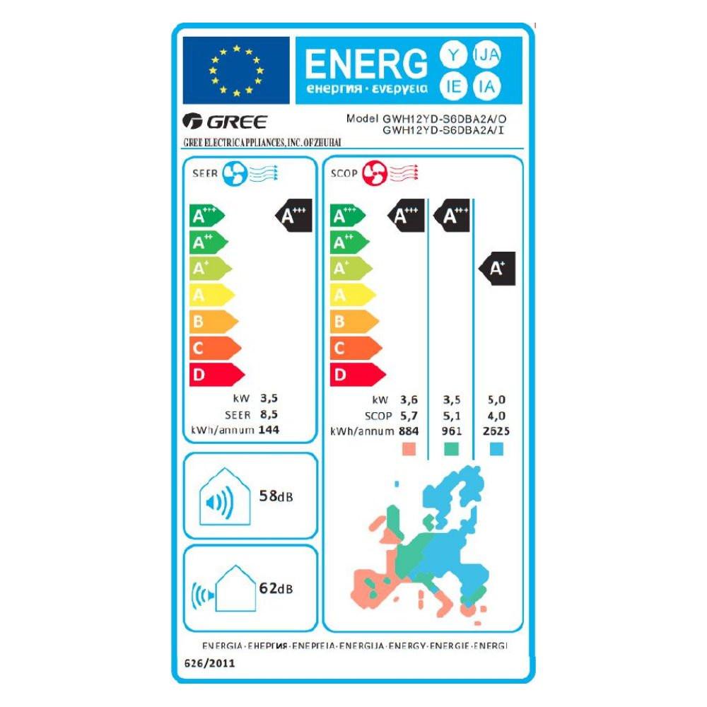 Gree Amber Royal mono split klíma szett 3.5 kW (GWH12YD - S6DBA1A)