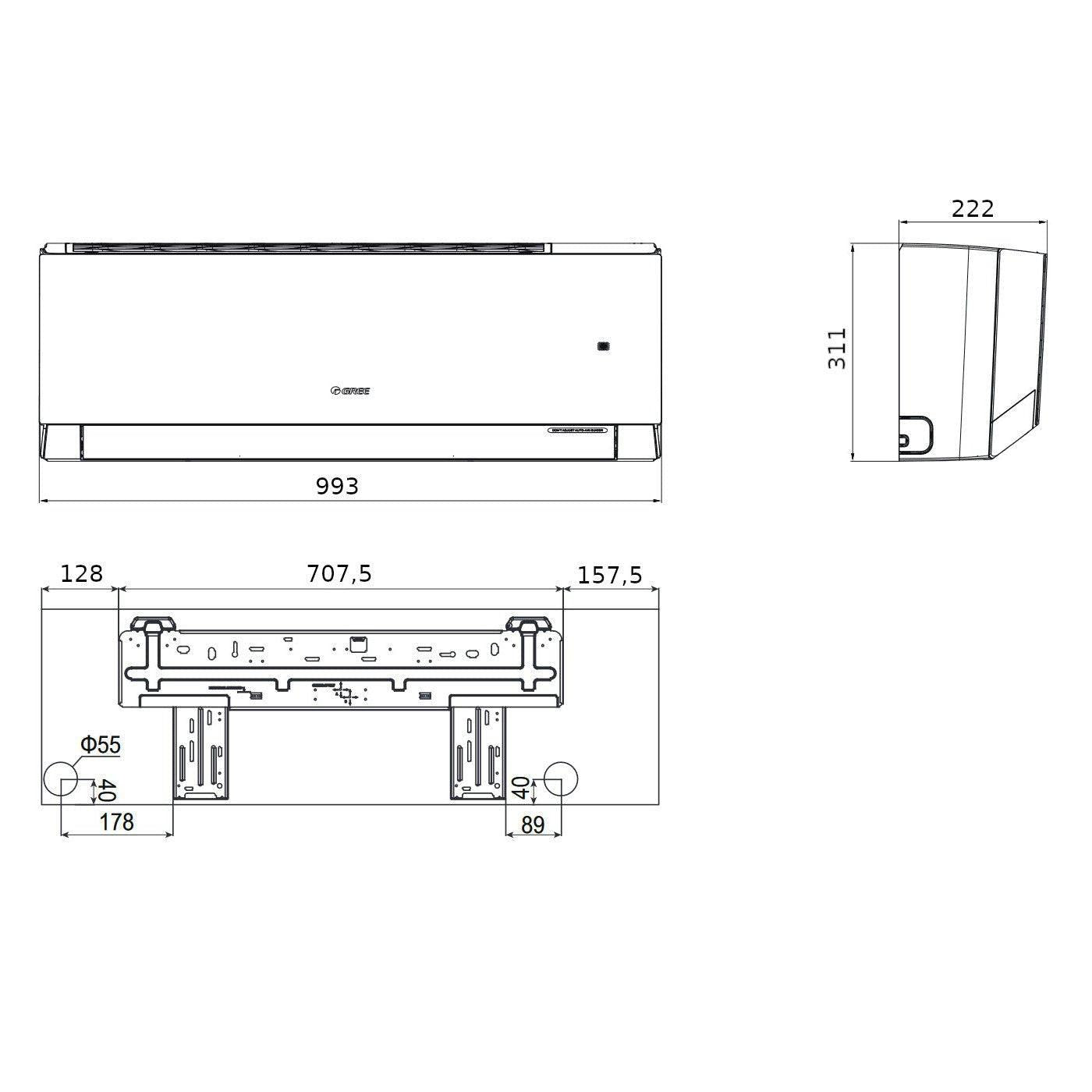 Gree Smart one mono split klíma szett 5.2 kW (GWH18AODXE - K6DNA2A)