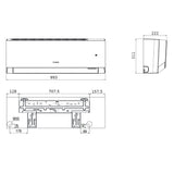 Gree Smart one mono split klíma szett 5.2 kW (GWH18AODXE-K6DNA2A) - méretrajz