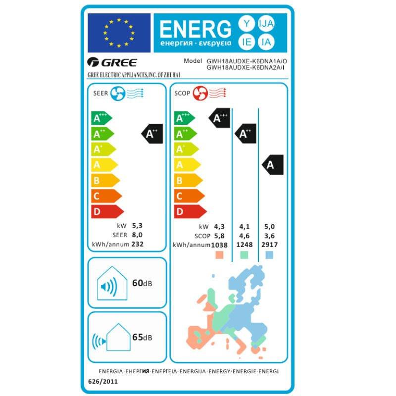 Gree Smart one mono split klíma szett 5.2 kW (GWH18AODXE - K6DNA2A)
