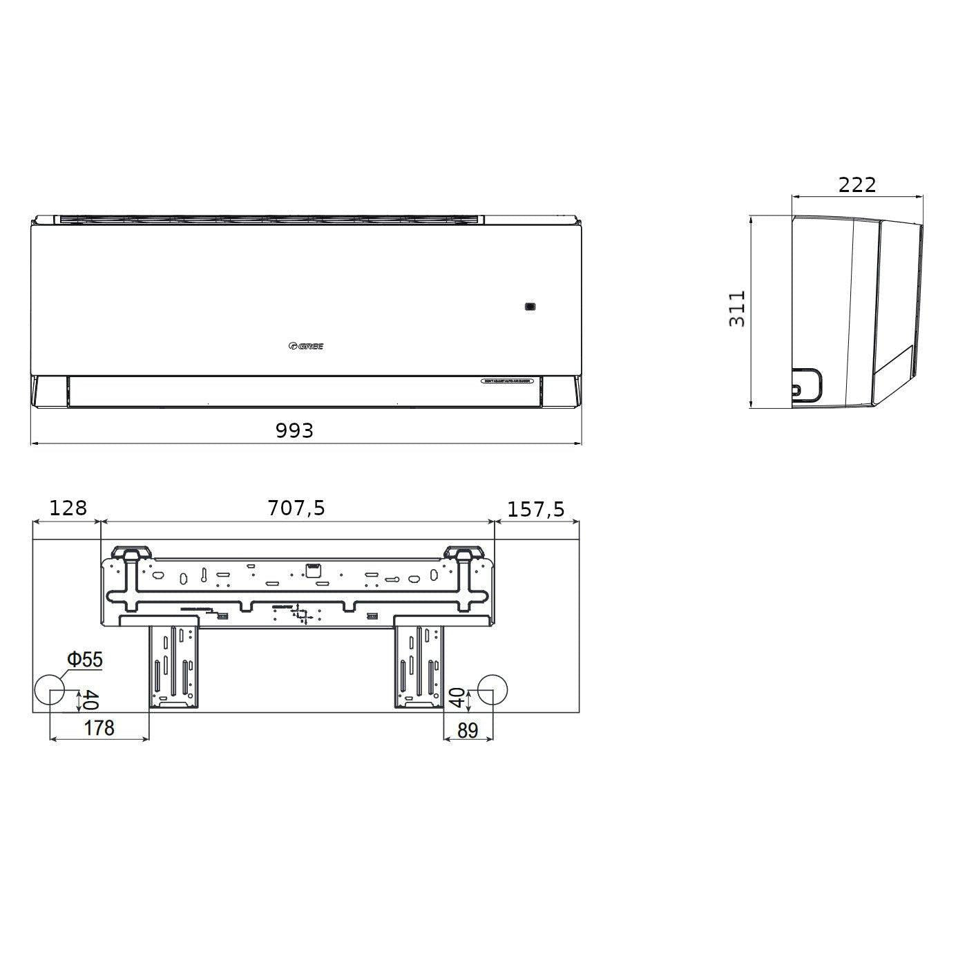 Gree Smart one mono split klíma szett 7 kW (GWH24AODXF - K6DNA2B)