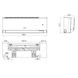 Gree Smart one mono split klíma szett 7 kW (GWH24AODXF-K6DNA2B) - méretrajz