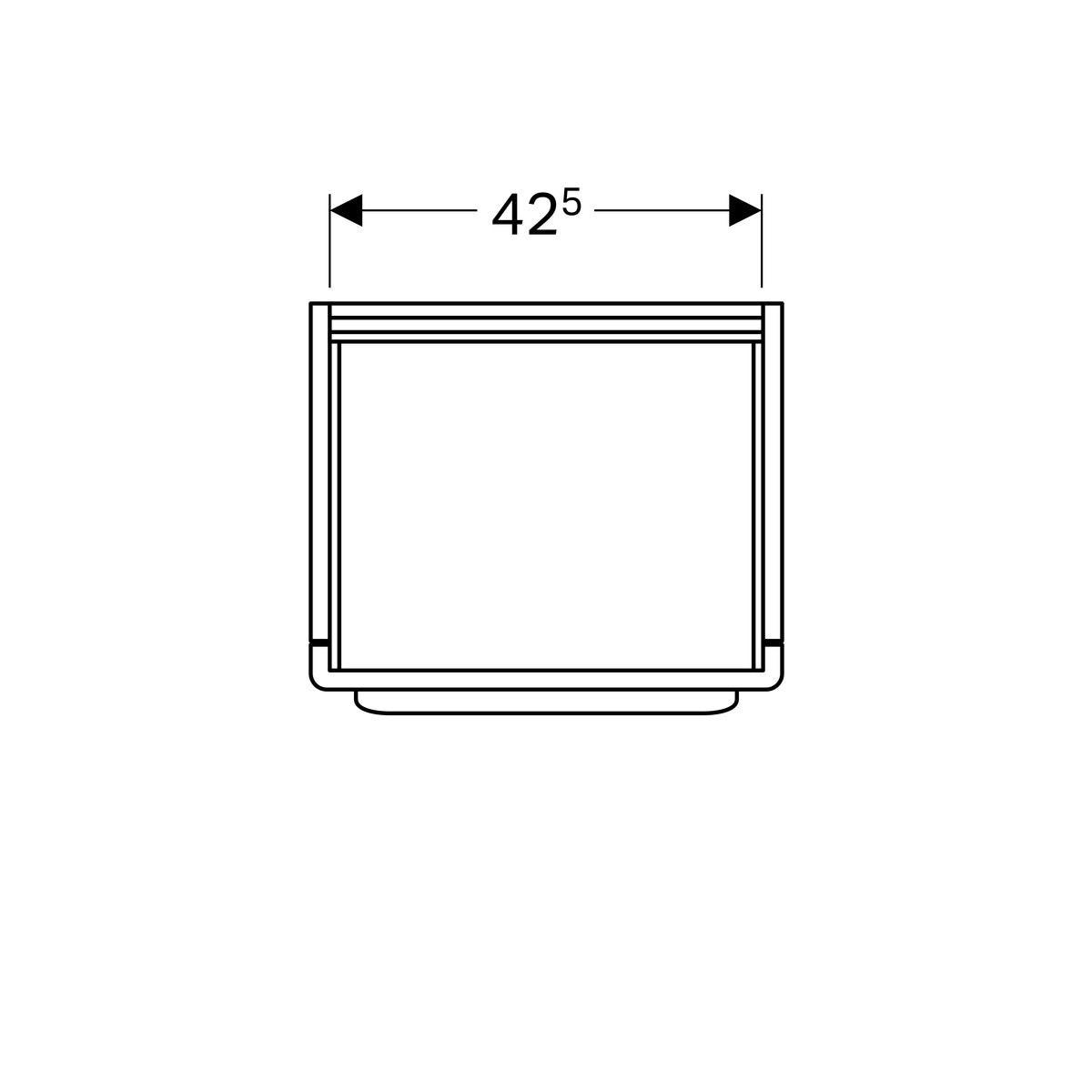 Geberit myDay alsó szekrény mosdóhoz, egy fiókkal, 49.5x41x43cm, fehér színű/magasfényű lakkozott (Y824060000)