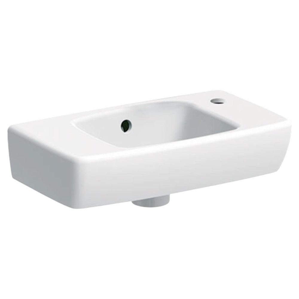 Geberit Selnova Compact kézmosó, 45x15x25cm, csaplyuk jobb oldalt, túlfolyóval (500.318.01.5)