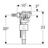 Geberit 383 töltőszelep falba épített öblítőtartályhoz, 3/8" csatlakozócsonk (240.705.00.1)