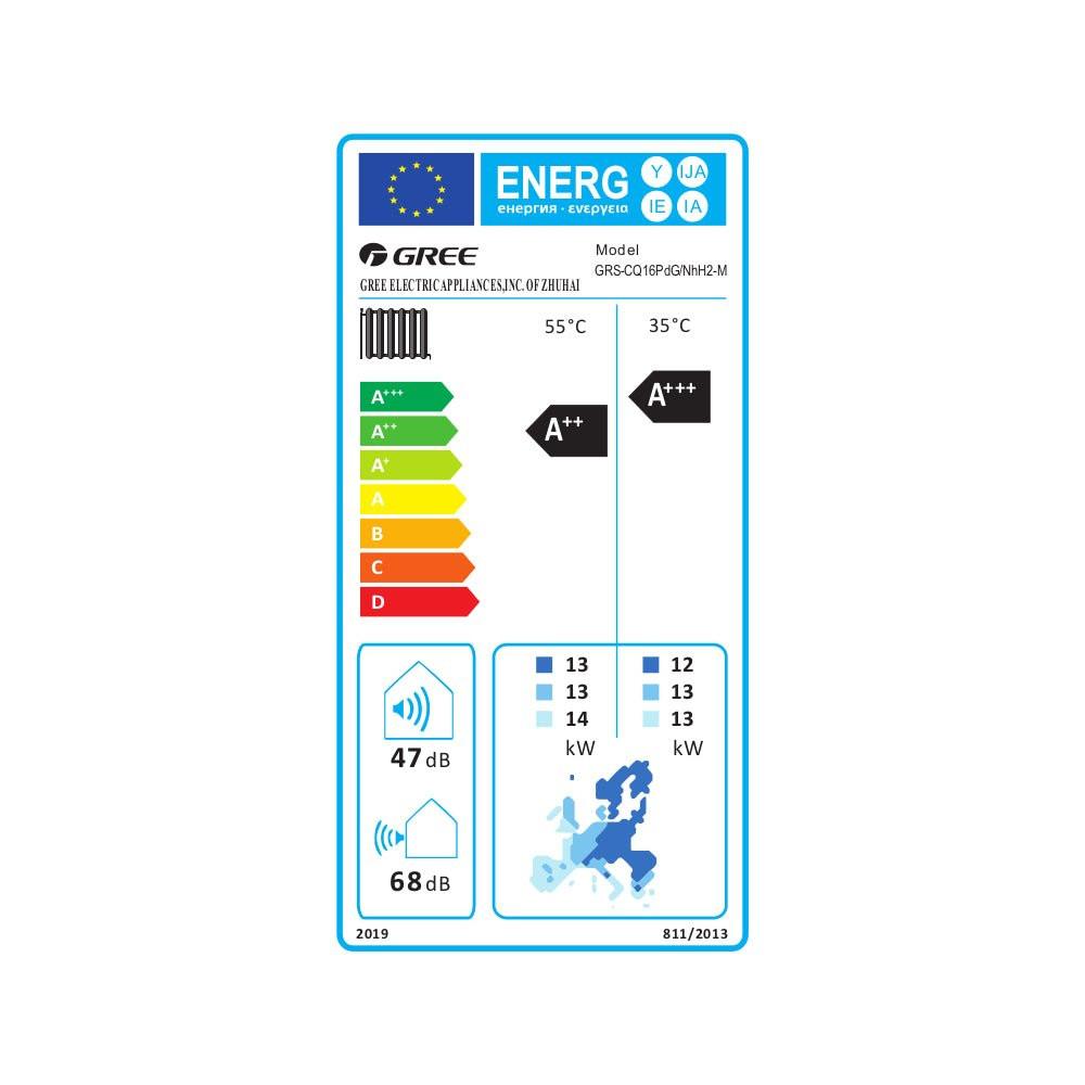 Gree Versati III All In One osztott levegő - víz hőszivattyú, beépített HMV, 15,5kW, R32, 3 fázis (GRS - CQ16PDG/NHH2 - M)