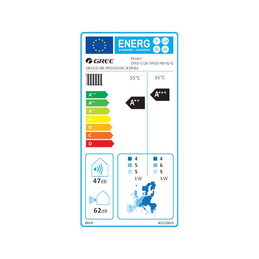 Gree Versati III All In One osztott levegő - víz hőszivattyú, beépített HMV, 6kW, R32, 1 fázis (GRS - CQ6.0PDG/NHH2 - E)