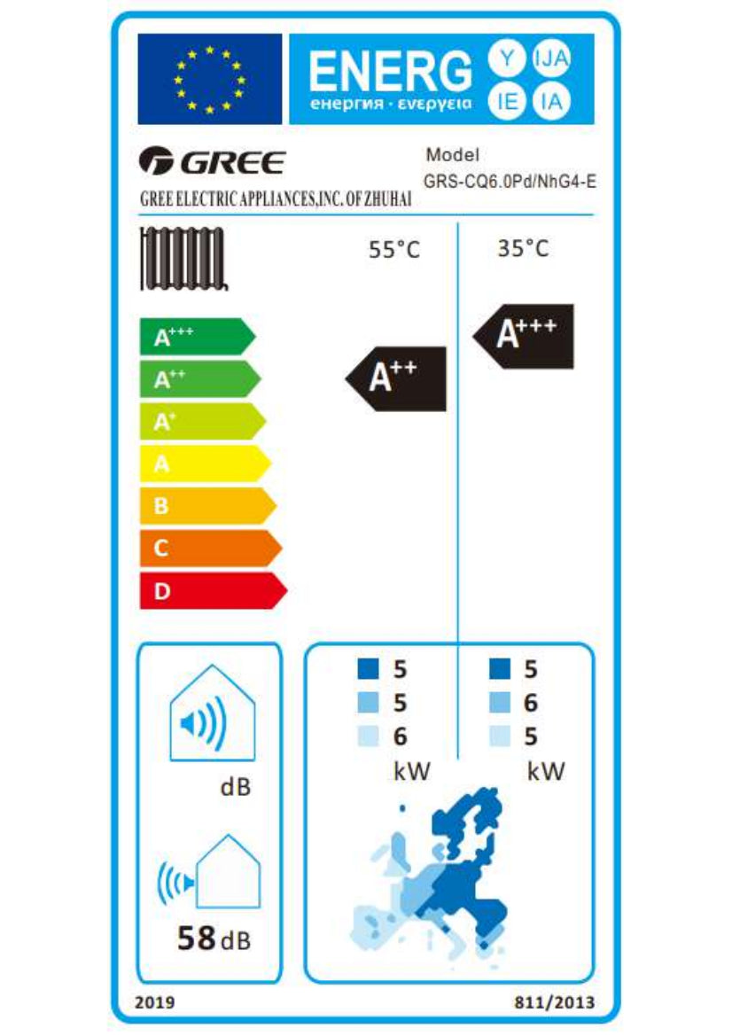 Gree Versati IV monoblokk levegő-víz hőszivattyú, 6kW, R32, 1 fázis (GRS-CQ6.0PD/NHG4-E)
