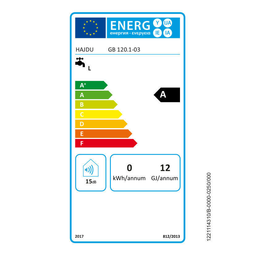 Hajdu GB 120.1-03 gázüzemü forróvíztároló 120 literes kéményes (2132025162).