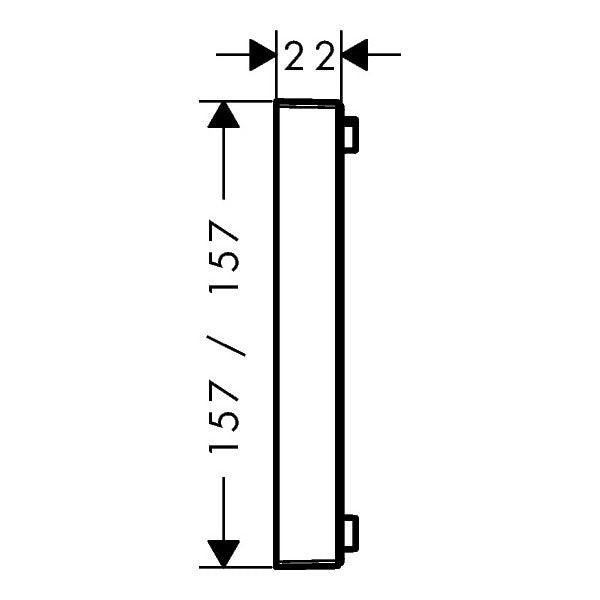 Hansgrohe ShowerSelect Glas hosszabbító, króm (13604000)