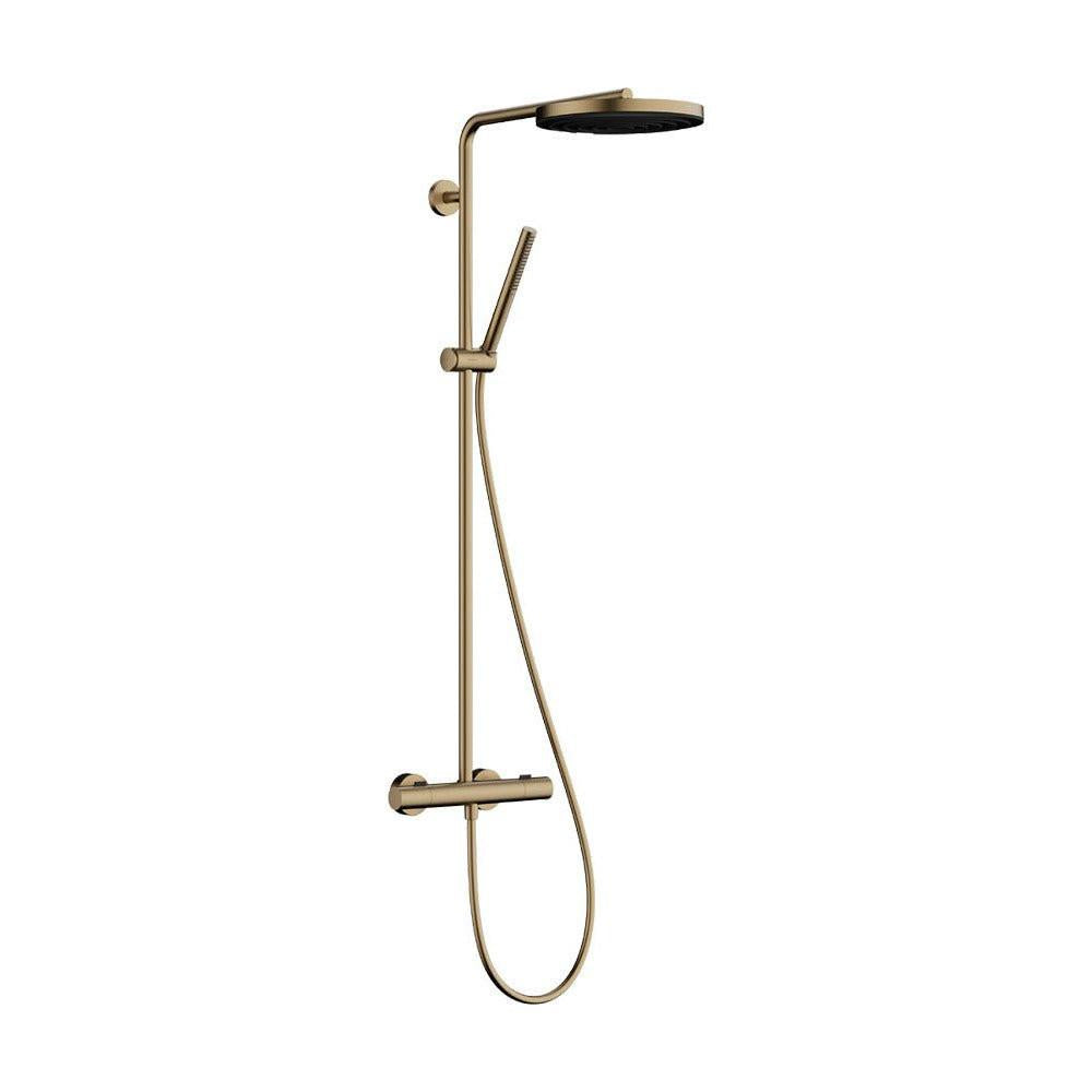Hansgrohe Pulsify S Puro zuhanyrendszer termosztátos, kézizuhany 1jet, szálcsiszolt bronz (24222140)