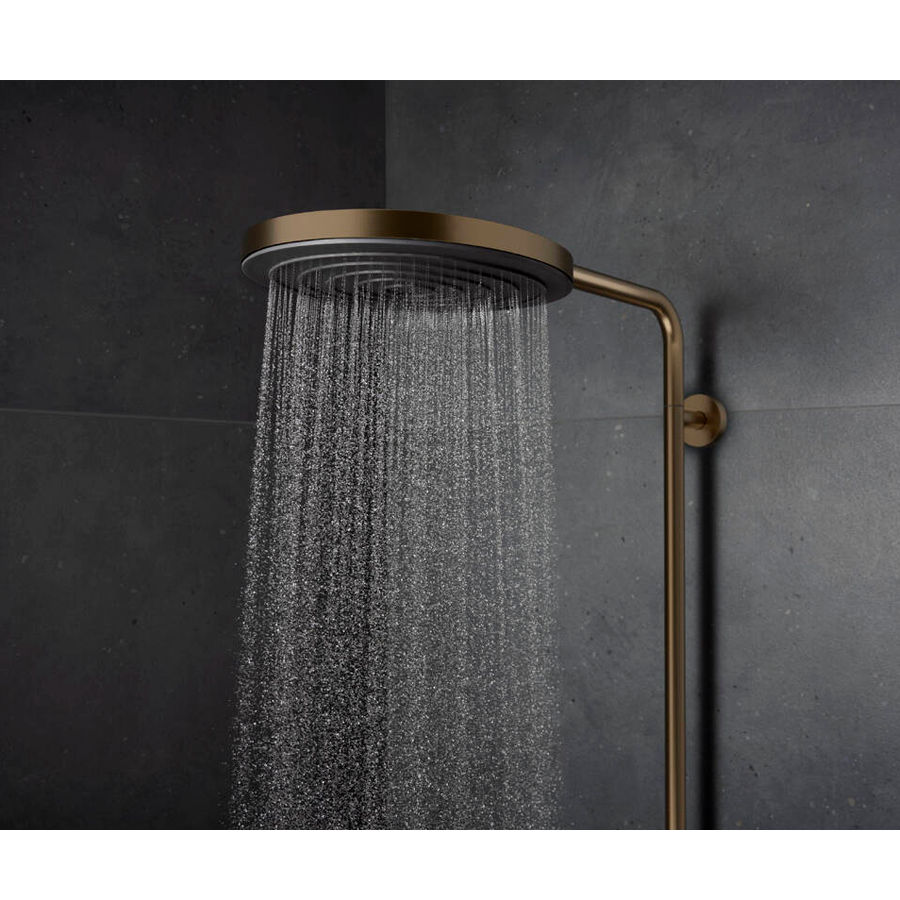 Hansgrohe Pulsify S Puro zuhany rendszer termosztátos, kézizuhany 1jet, szálcsiszolt bronz (24222140)