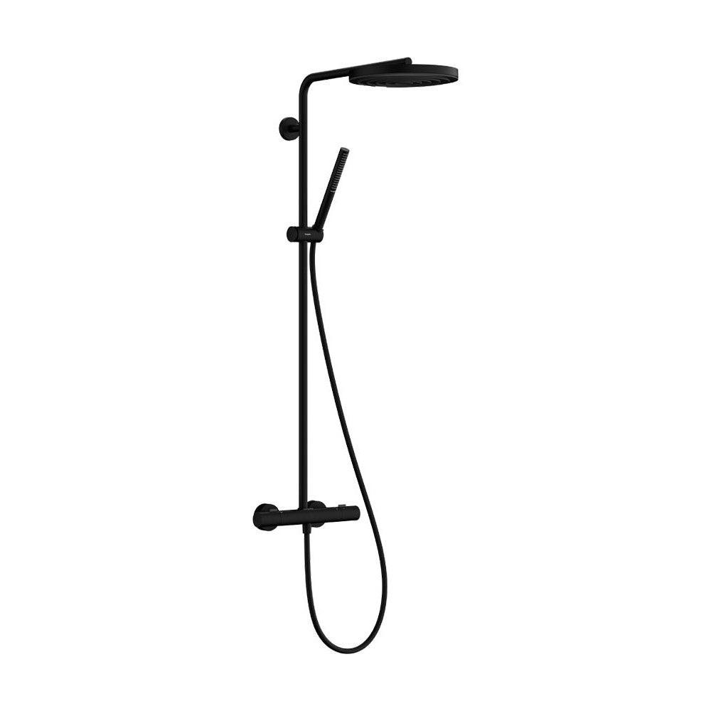 Hansgrohe Pulsify S Puro zuhanyrendszer termosztátos, kézizuhany 1jet, matt fekete (24222670)