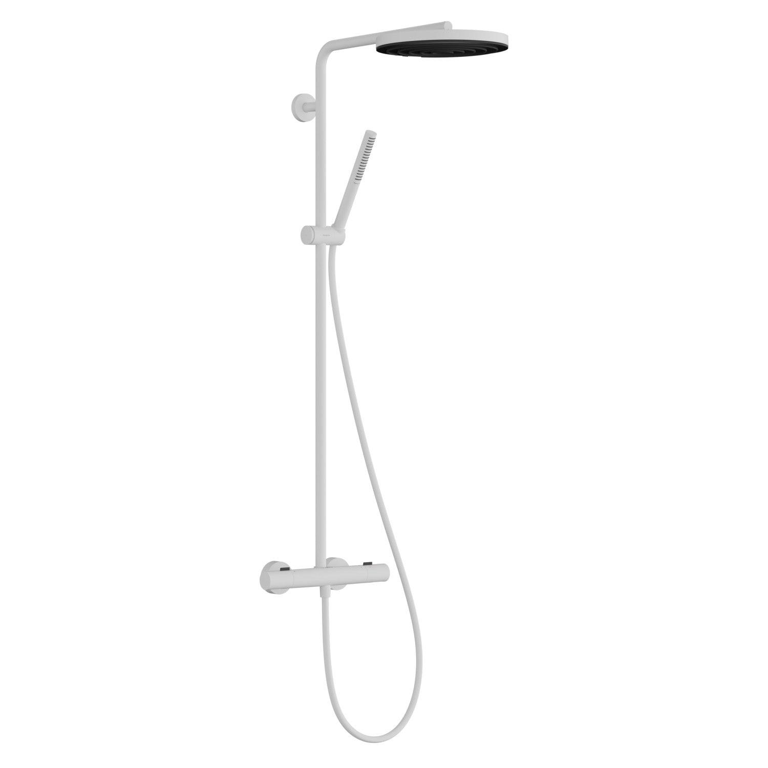 Hansgrohe Pulsify S Puro zuhanyrendszer termosztátos, kézizuhany 1jet, matt fehér (24222700)