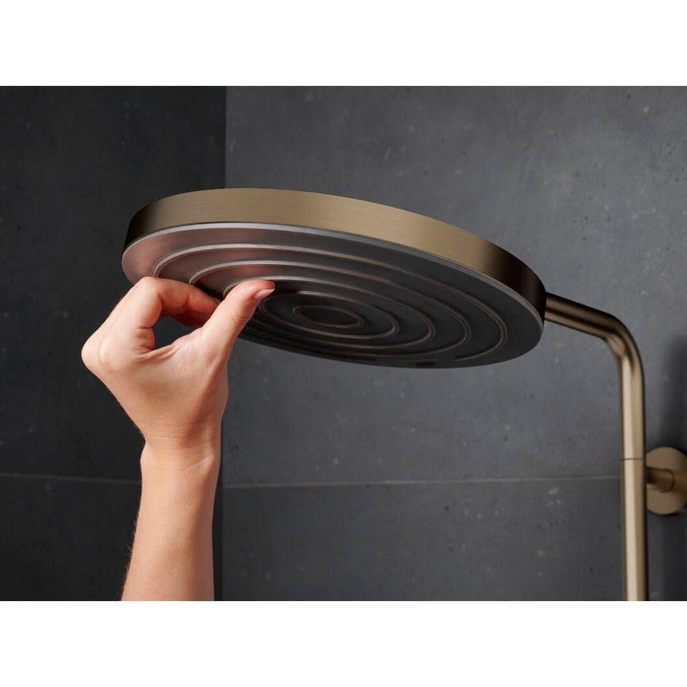 Hansgrohe Pulsify S Puro zuhanyrendszer termosztátos, EcoSmart, kézizuhany 1jet, szálcsiszolt bronz (24223140)