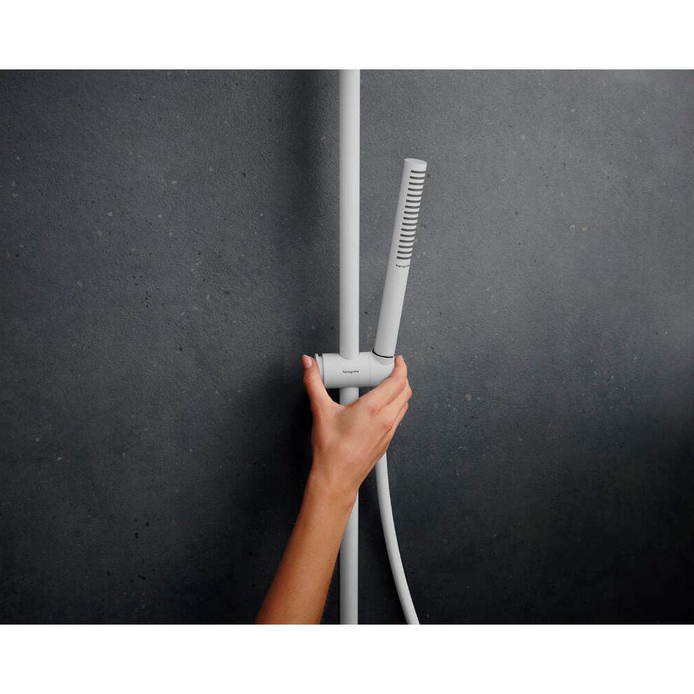 Hansgrohe Pulsify S Puro zuhanyrendszer termosztátos, EcoSmart, kézizuhany 1jet, matt fehér (24223700)